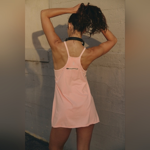 FP Movement Hot Shot Mini Dress in Pastel Peach - Picture 2 of 4